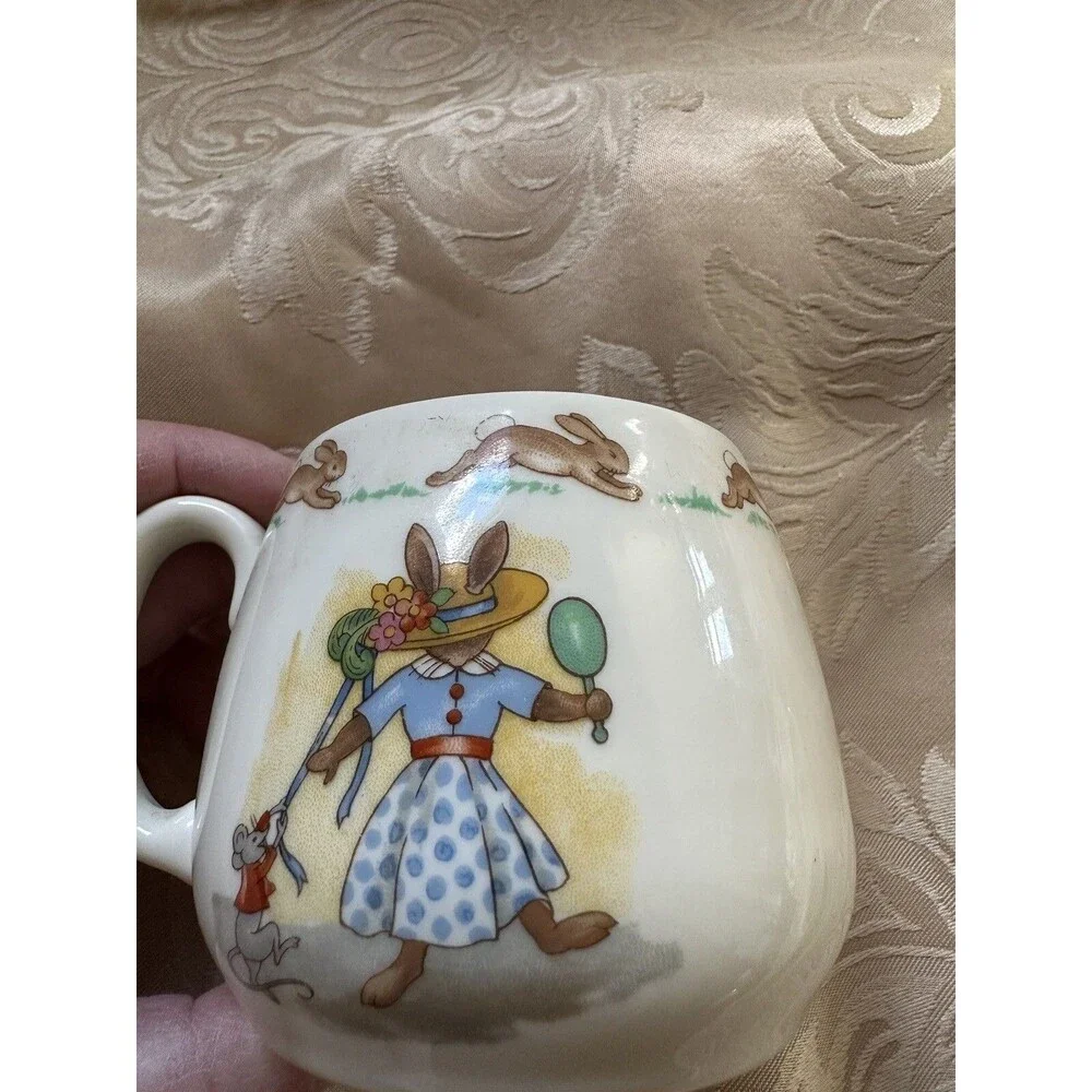 Vintage Royal Doulton Bunnykins Cup And Saucer 1970 Peter Rabbit England